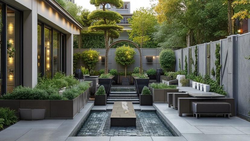 Modern backyard design by AI