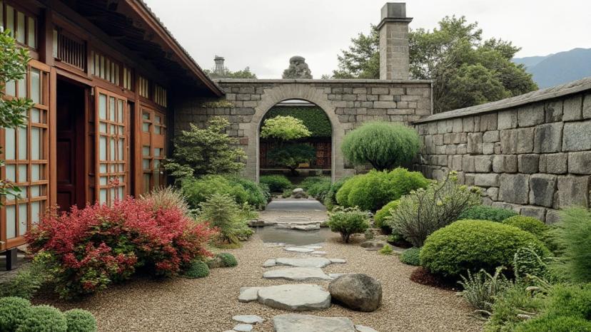 Rustic backyard created with AI